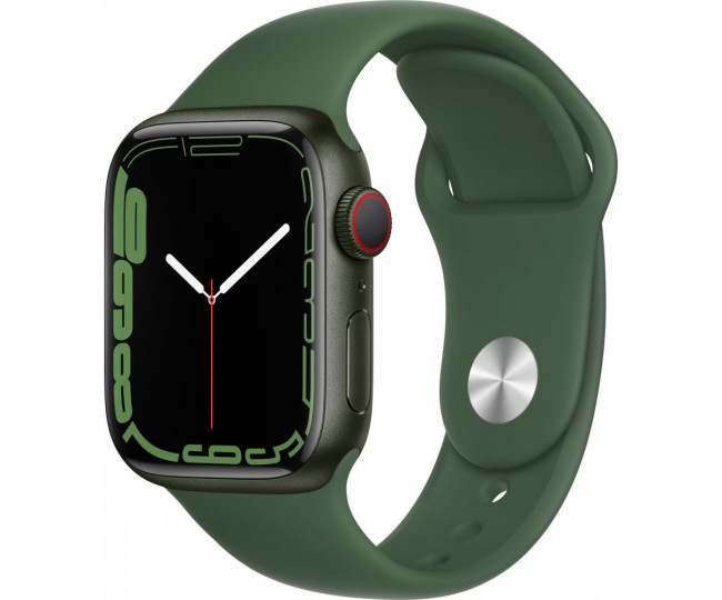 Apple Watch 7 41mm GPS Green Aluminum Case with Clover Sport Band (MKN03UL) б/у